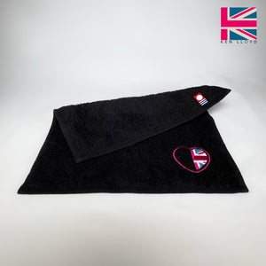 KL Heart Logo Black Mini Hand Towel