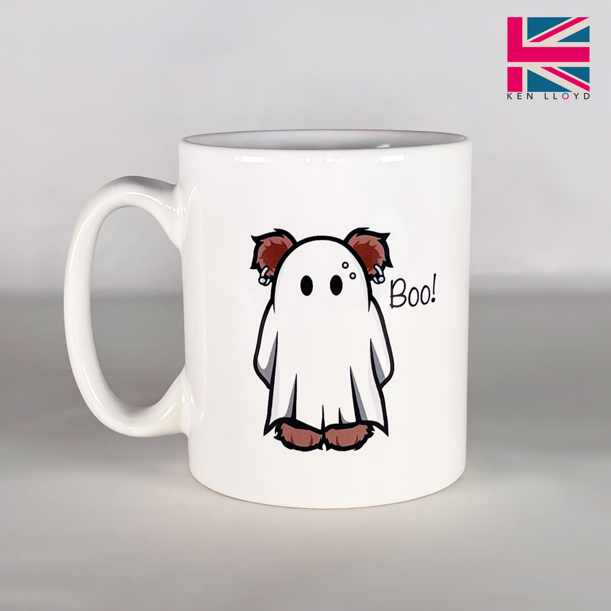 Kenny Bear Halloween Ghost Mug Cup