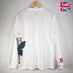 Load image into Gallery viewer, Red &amp; Blue Butterfly Long Sleeve T-shirt

